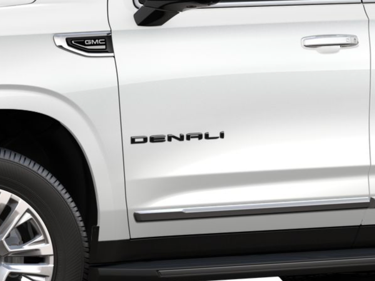 Factory OEM GM GMC Yukon Denali Side Door Black Emblems Left Right