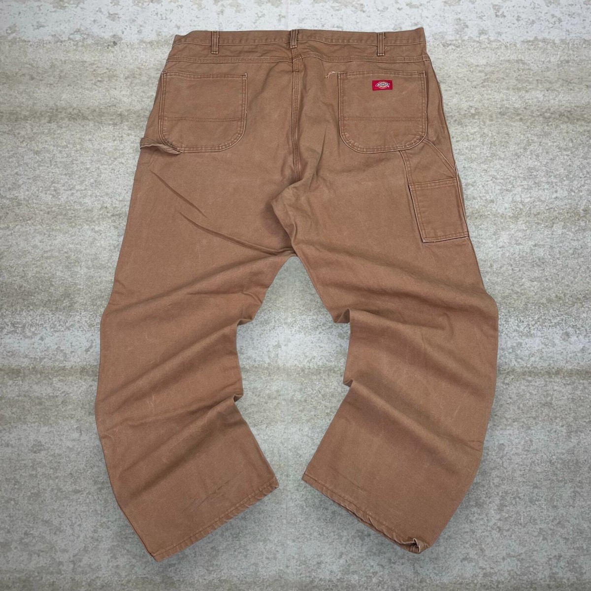 Vintage Dickies Carpenter Pants 44x32 Camel Tan Canvas Baggy