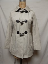Laundry By Design Hooded Toggle-front Duffle Coat M Bone Nwt