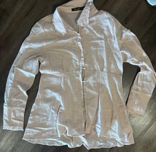 Doe & Rae Women Light Pink Button Down Blouse Size S