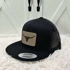 SnapBack Hat Longhorns laser engraved.
