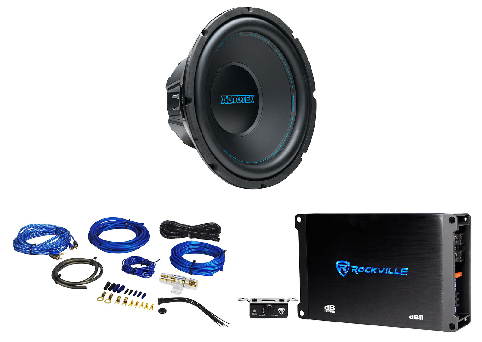 Автомобильный сабвуфер Autotek ATK12D4 12 400 Вт RMS DVC 4 Ом моноусилитель Комплект усилителей 19190₽