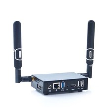 1PC NanoPC-T4 all-metal enclosure with dual antenna holes reserved