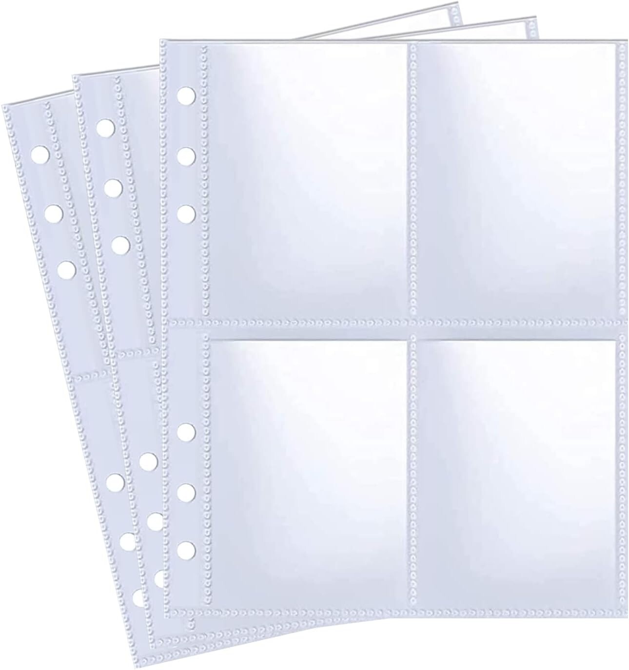 30 Pack 240 Pockets 2.5x3.5” Photocard Sleeves for 6 Ring A5 Binder Ultra-Clear