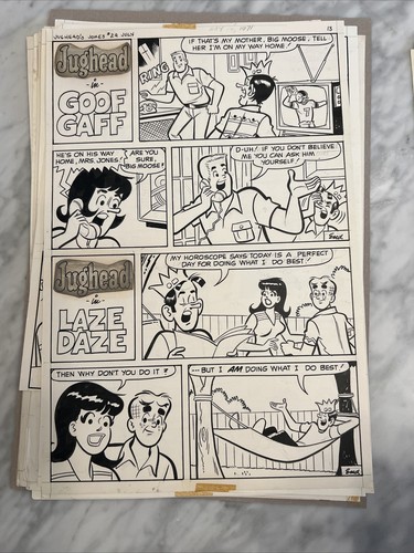 Archie Comics Original Art - Jughead’s Jokes #29 1967 Near Full Issue - 28 Pages - Picture 10 of 24