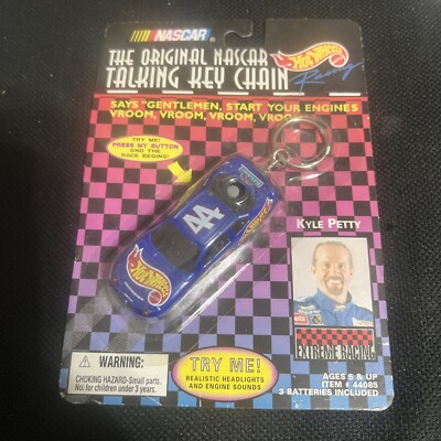 Vintage Hot Wheels The Original Talking Key Chain Kyle Petty