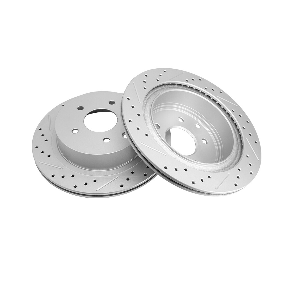 Rear Drilled Brake Rotors+Ceramic Pads Kits for Nissan Leaf 350Z Juke