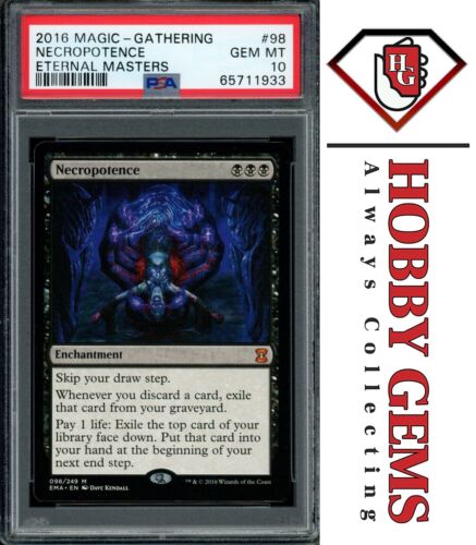 NECROPOTENCE PSA 10 2016 Eternal Masters Mythic 98 MTG - Picture 1 of 2