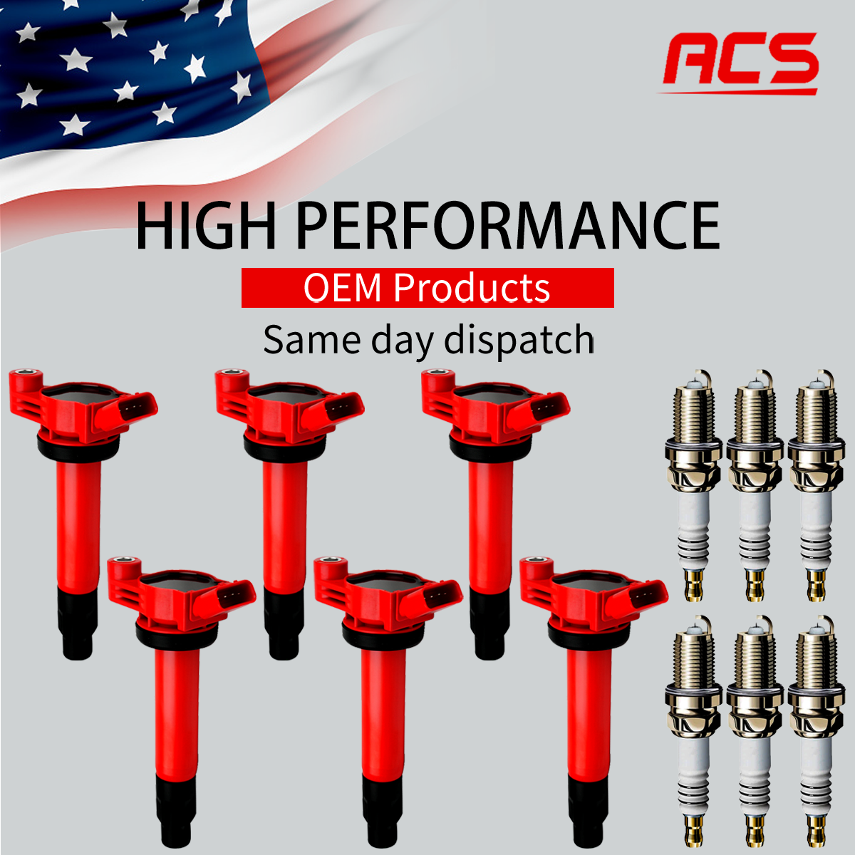 OEM 6X Ignition Coil + 6X Iridium Spark Plug For Toyota Solara Sienna 3.3L UF506