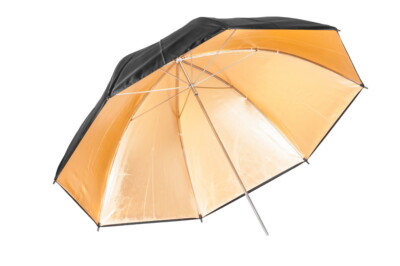 Parapluie Réflecteur Doré Quantuum 120 Cm – Pour Studio Photo, Portrait, Flash – Neuf