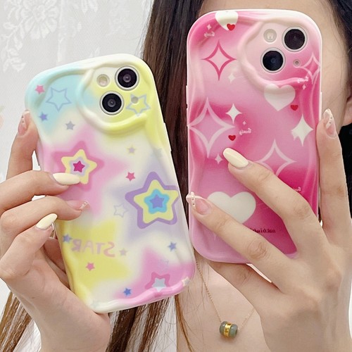 For iPhone Samsung Xiaomi Hot Cute Cream Edge Girl Soft Silicone Case Cover Back