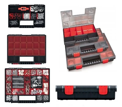 DIY Organiser STORAGE CASE Small Parts Carry Tool Box Screws Craft Mobil Fishing