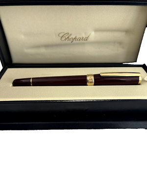 Chopard Luxury Ballpoint Pen, Resin Brown and Gold, Blue Ink | eBay