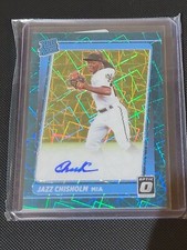 2021 Donruss Optic Jazz Chisholm Prizm ON CARD AUTO RC YANKEES TEAL VELOCITY /35
