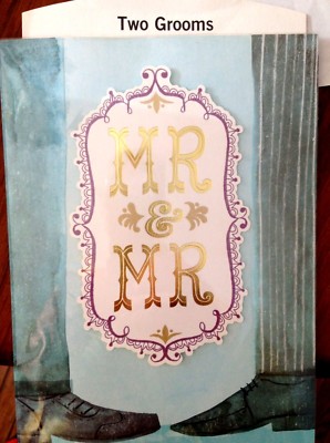 Gay Mariage Felicitations Deux Grooms M M Mariage Gay