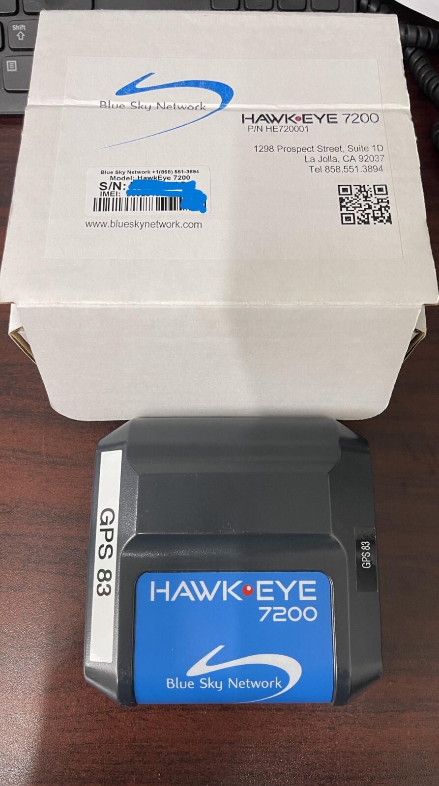 HawkEye 7200 satellite tracking device, Blue Sky Network P/N HE720001 ...