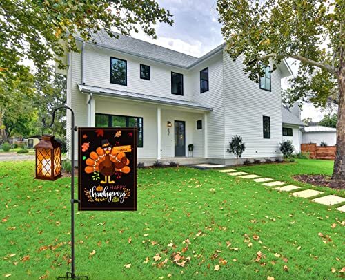 Akeydeco Garden Flag Stand and Shepherd Hook,Garden Flag Pole Holder 36 Inch