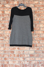 White House Black Market Multicolored 3/4 Length Sleeves Sweater Dress NWT