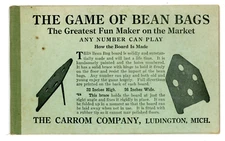 The Carrom Company Ludington Mason Co Michigan game board & advertisement