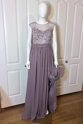 chinese dress ladies Mauve Lace Long Sleeve Off Shoulder Slit Draped Maternity Photoshoot Dress main image 1