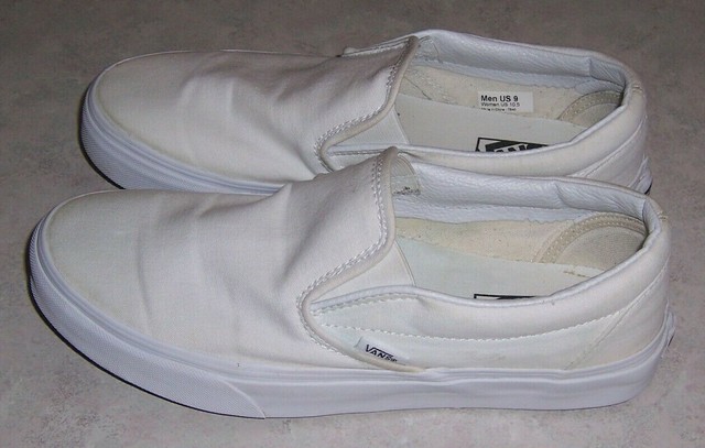 vans white slipons
