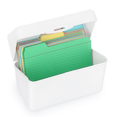 4x6 Inch Index Card Box Notecard Recipe Card Holder Organizer for Flashcards
