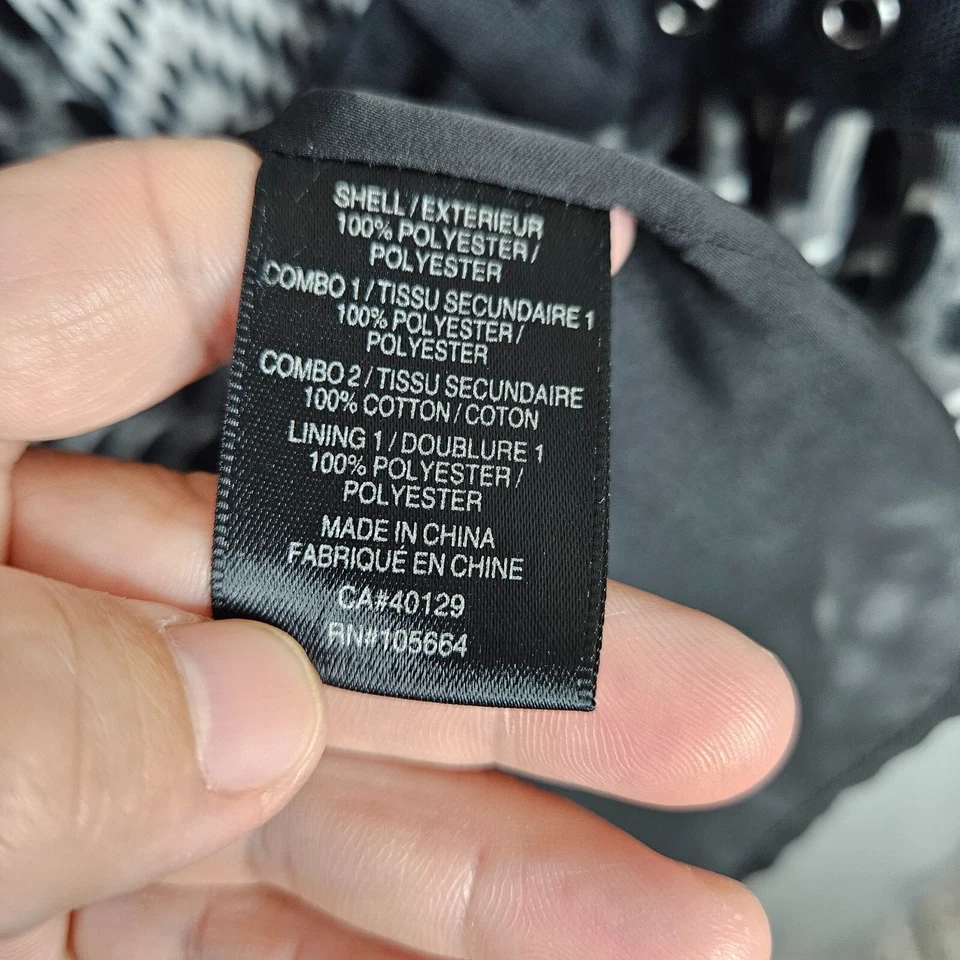 Vestido para mujer L.A.M.B negro blanco estampado techno talla 8 Foto 4 de 4