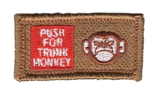 Push For Trunk Monkey Small Pocket Patch Hook and Loop