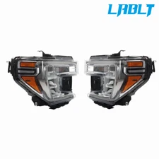 LABLT Pair of LED Headlights w/Halogen Turn Signal For 2019-2021 GMC Sierra 1500