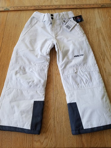 Arctix Kids Husky White With Black Trim Snow Pants Size XS (6/7 H) New With Tags - Picture 5 of 13