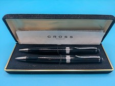 CROSS BELLA BLACK VELVET BALLPOINT PEN MECHANICAL PENCIL SET