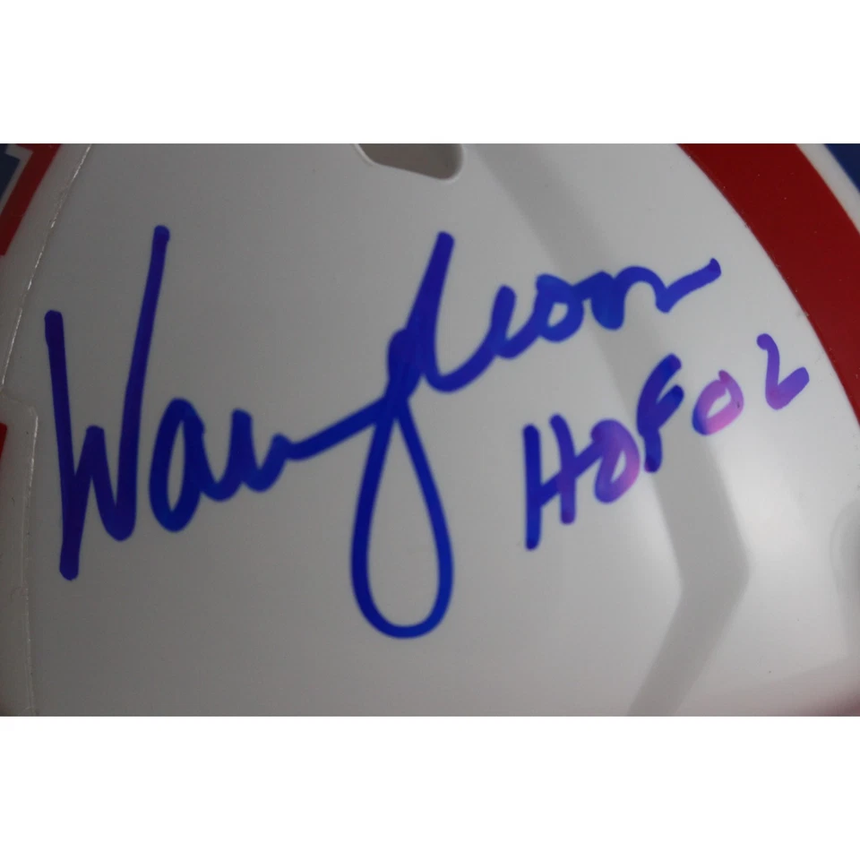 Minicasco autografiado por Warren Moon Houston Oilers TB Beckett Witness 49697 Foto 2 de 4
