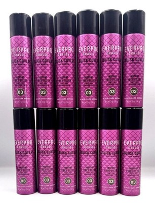 Everpro Quick Cover For Women Thinning Hair 2 oz. Black/Dark Brown 03- 12 Pack