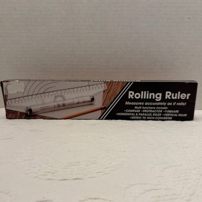 Vintage Rolling Ruler Drafting Tool Drawing Measuring Instrument Boxed USA