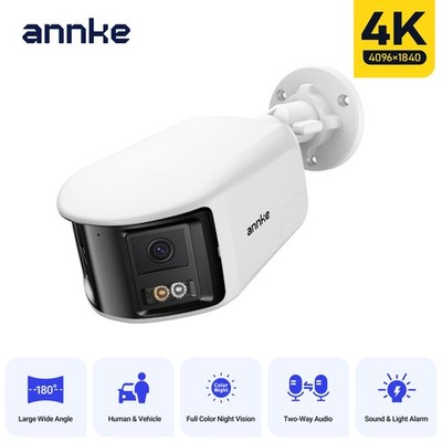 ANNKE 8MP Dual-Lens POE AI Überwachungskamera Außen Zwei-Wege-Audio Farbe Nacht