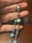 turquoise necklace vintage Silver-Tone With cross — photo 6