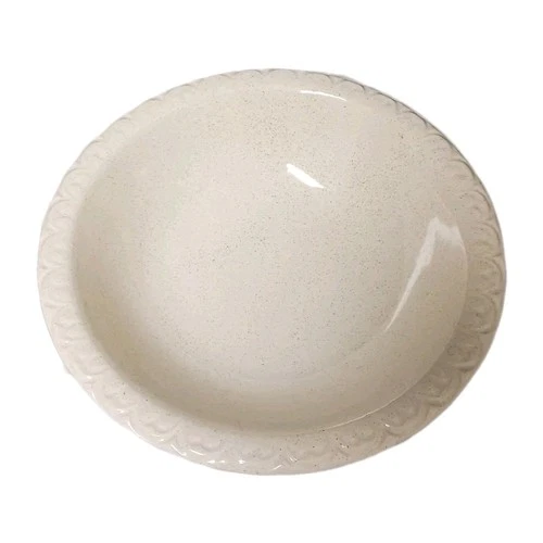 Vintage McCoy Pottery 1516 Beige Cream Speckled Serving Bowl Great Condition