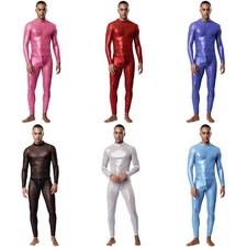 Men Jumpsuit Slimming Bodysuit Crotch Unitard Undershirt Underwear Tights Yoga