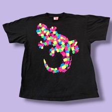 Vintage Maui Gecko Shirt Black Neon 90s Single Stitch Hawaii Travel Souvenir XL