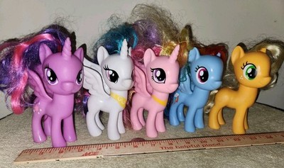 Lot of 5 My Little Pony Pink Unicorn Toy Doll TV Figure Ponies TV Show Hasbro