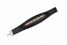 Cinghia basso fisarmonica fissaggio stravagante nero antico pelle imbottita