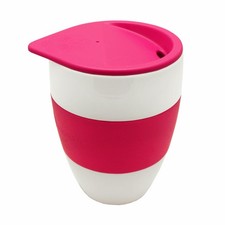 TASSIMO Koziol Aromabecher To Go Kaffeebecher Kunststoff Pink 400 ml