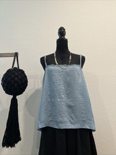 Dosa Silk Blue Camisole Top Sz 4 item D3 