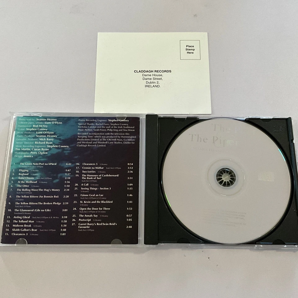 Seamus Heaney & Liam O'Flynn - The Poet & The Piper CD 1997 Irish Folk Claddagh Foto 2 de 2