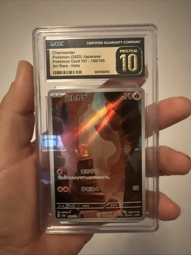 Pokémon Charmander 168/165 Sv2a Card 151 Art Rare Holo Japanese CGC Pristine 10
