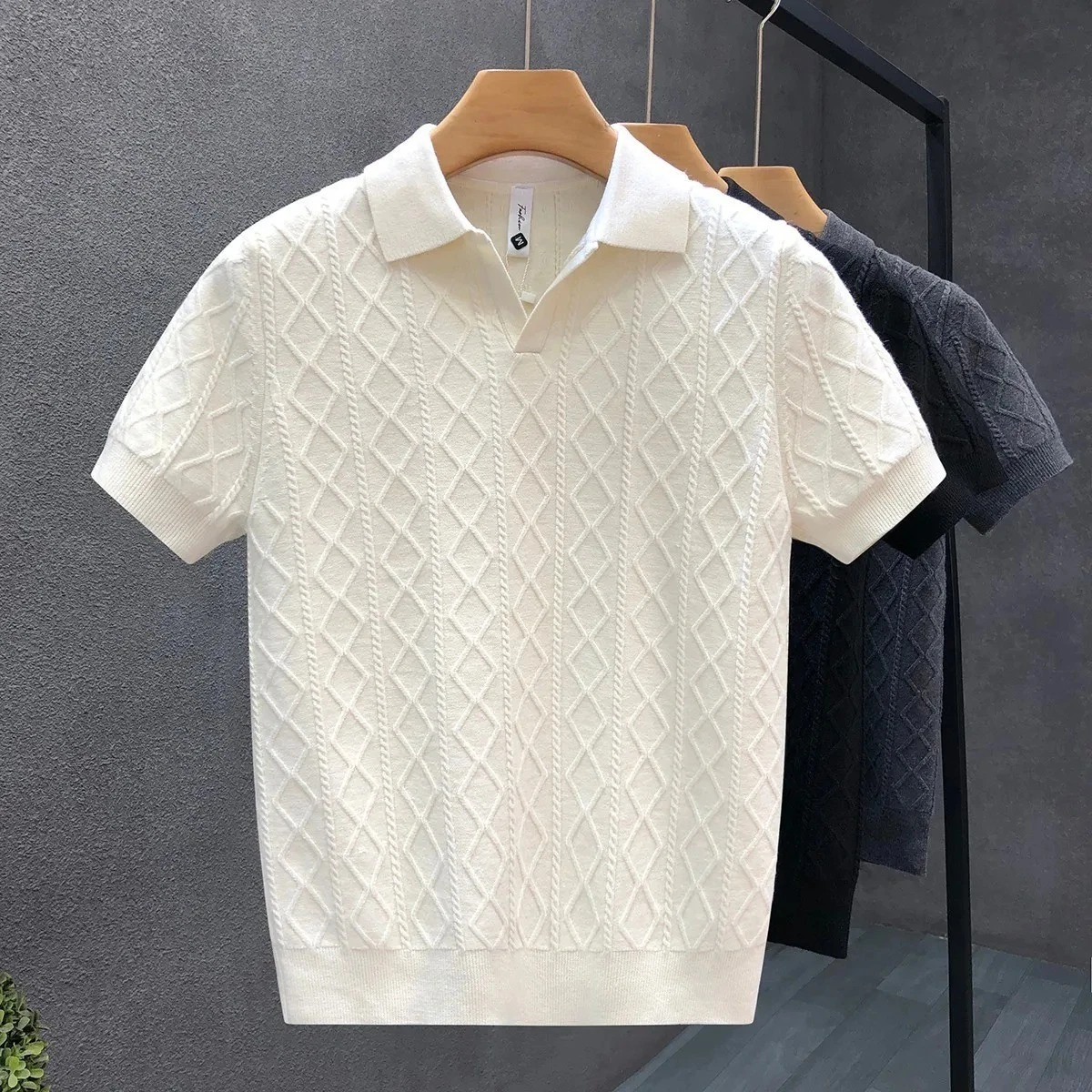 Mens Textured Polo Shirt Casual Half Sleeve New Trend Short Sleeve Polo Style
Opens in a new window 