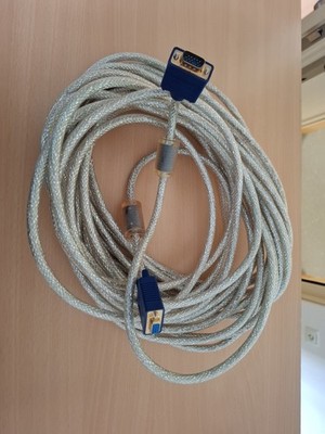 K01C VGA auf VGA Kabel 10m 15 polig D Sub Stecker Monitorkabel PC Laptop Beamer