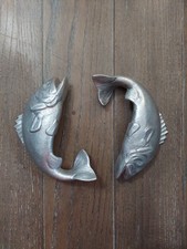 Set Of 2 Fish Door Pulls in Silver Color   Na...