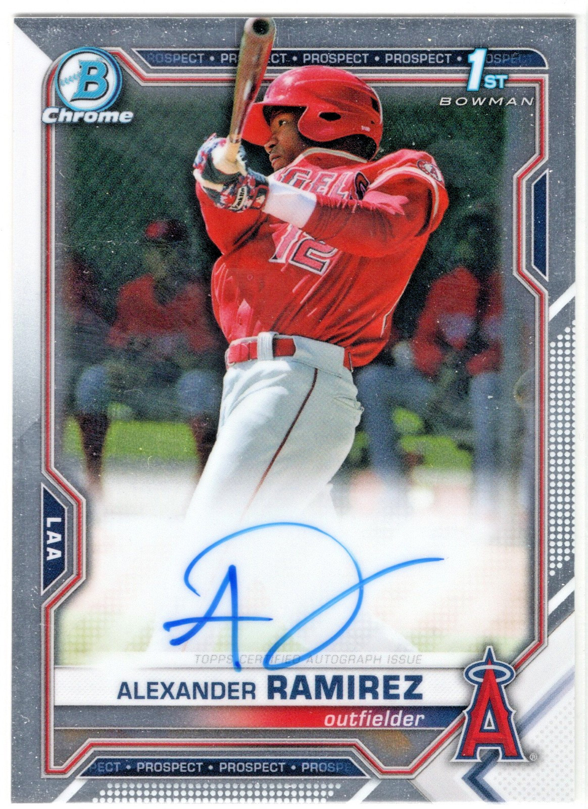 2021 Bowman Chrome Prospect Autographs #CPAARA Alexander Ramirez Angels