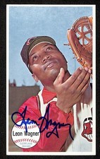 Leon Wagner Signed/Auto 1964 TOPPS Giants Card #54 Cleveland Indians 199193